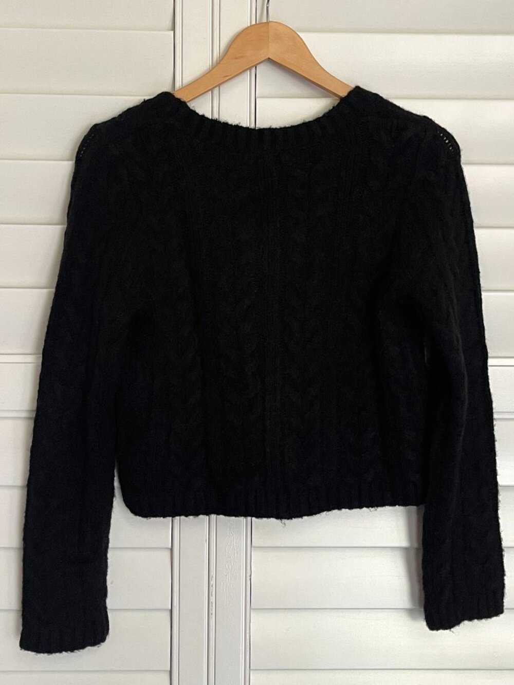 NWT For Love and Lemons Long Sleeve Billie Cardigan in Black Size M - Picture 6 of 10